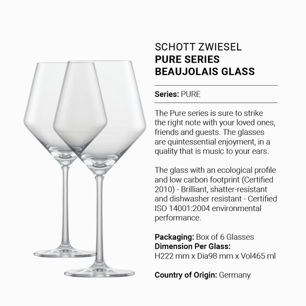 SCHOTT ZWIESEL Pure Series Beaujolais Glass (Box of 6)