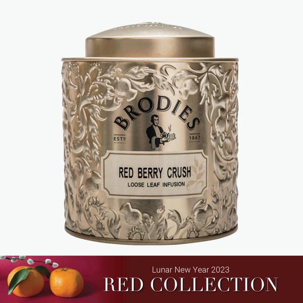 BRODIES Red Berry Crush Loose Infusion Thistle Caddy 